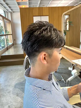 ショート パーマ メンズ 佐藤 悠生 メンズパーマ.カットのヘアスタイル