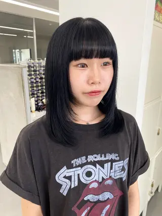 ミディアム 丸山 純奈のヘアスタイル