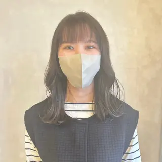 ミディアム カラー 前田 加奈子のヘアスタイル