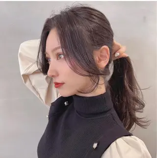 ミディアム カラー 縮毛矯正×髪質改善 小笠原大樹のヘアスタイル