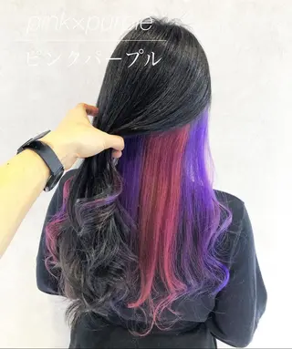 ロング カラー エクステ×ブリーチ 😈ちあき😈のヘアスタイル