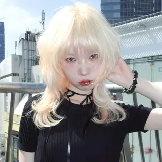 ロング カラー momo もものヘアスタイル