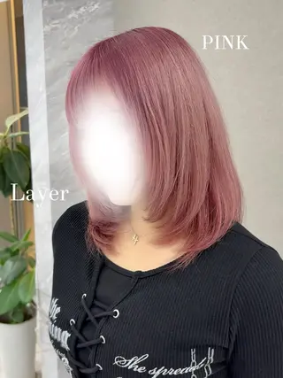 セミロング カラー レイヤーカット/ ヘアカラー/RENAのヘアスタイル