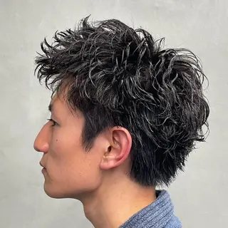 ショート パーマ ヘアアレンジ メンズ fifth 石川 凪のヘアスタイル