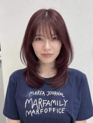 ミディアム カラー レイヤーカット TENSHOのヘアスタイル