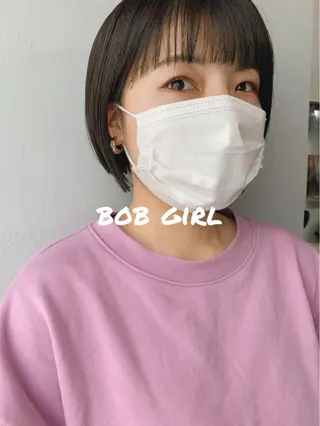カラー ボブパーマコテ巻き風 パーマNo1深江秀平のヘアスタイル