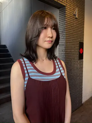 ミディアム ウシロダ メグミ ／ボブ／透明感カラーのヘアスタイル