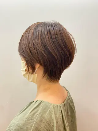 ショート ボブ、縮毛矯正👑 心斎橋/高城涼也のヘアスタイル