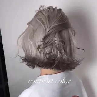 ミディアム カラー 💜ハイトーン💛 マジカルかいちゃんのヘアスタイル