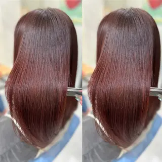 ロング カラー 髪質改善🩵縮毛矯正 代々木/木下のヘアスタイル