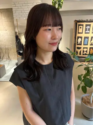 セミロング カラー yuki ♡のヘアスタイル