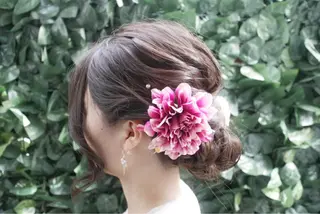 セミロング カラー ヘアアレンジ 吉本 知弘のヘアスタイル
