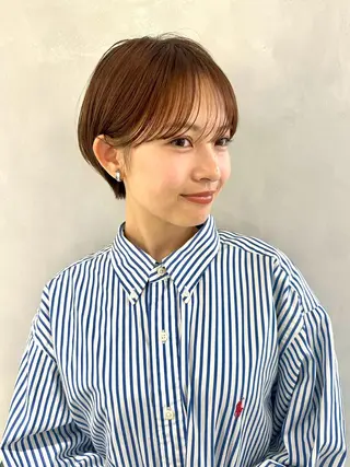ショート カラー 骨格診断で絶対可愛い ✨丸みショート✨凌弥のヘアスタイル