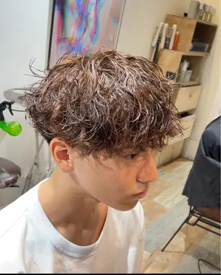 メンズ 髪質改善カラー メンズパーマゆうひのヘアスタイル