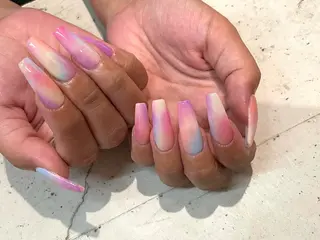 ネイル 韓国/ワンホン/長さ 出しつけ放題🎀のネイルデザイン
