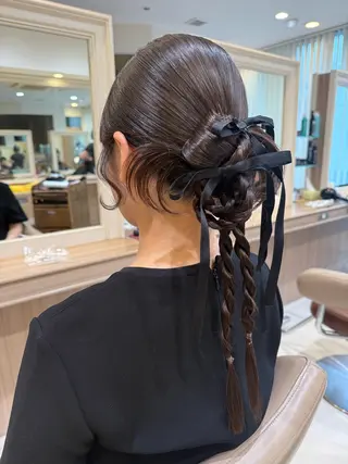 ロング ヘアアレンジ 韓国ヘアメイク🎀/ 縮毛矯正✨山本媛香のヘアスタイル