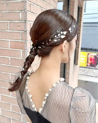 ヘアアレンジ ピンク系カラー💗 ヘアセット特化のヘアスタイル