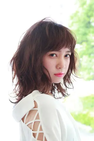 ミディアム 植野/新宿 高田馬場のヘアスタイル