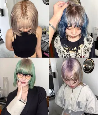 ミディアム カラー Rena✴︎トレンド ×スタンダードMIXのヘアスタイル