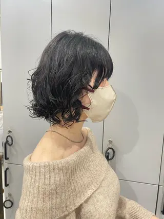 ショート パーマ 山本 佳奈のヘアスタイル