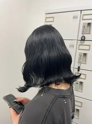 ミディアム カラー ヘアアレンジ 縮毛矯正🤍 ボブ/ HIKARIのヘアスタイル