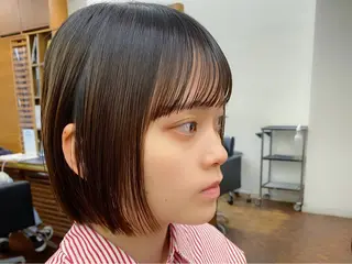 ショート カラー 似合わせレイヤー/ ケアパーマ/高倉のヘアスタイル