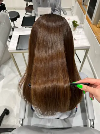 セミロング 今話題の艶髪矯正 美艶カラー/FUKAのヘアスタイル