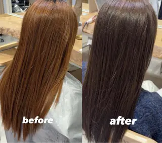 セミロング カラー 渋谷 透明感カラー 雄貴のヘアスタイル