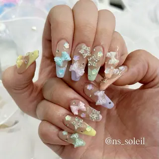 ネイル SOLEIL☀️｡ﾟ ワンホン/推し活のネイルデザイン