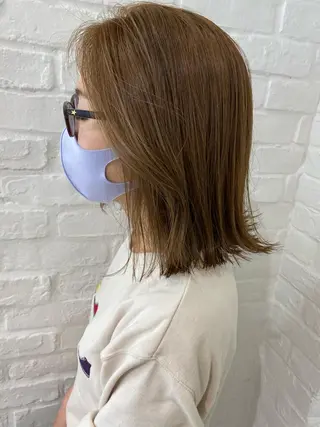 ロング ハイトーン/メンズ 水野翔太のヘアスタイル