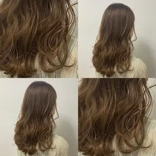 ロング カラー パーマ ヘアアレンジ メンズ キッズ 上品＆韓国風 🥀海心🥀のヘアスタイル
