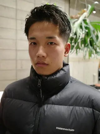 ショート メンズ 西宮北口パーマ 鮫島竜海のヘアスタイル