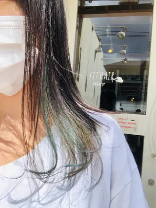 セミロング カラー 公庄　グジョウ 　隆　　タカシのヘアスタイル