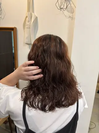 ミディアム パーマ 權軒 真尋 /モデル様募集中のヘアスタイル