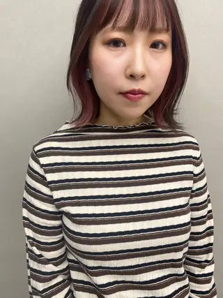 ミディアム カラー -福岡博多筑紫口- 大津成美のヘアスタイル