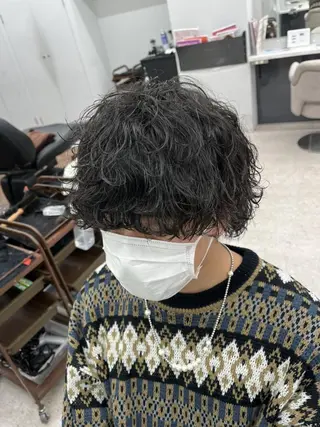 ショート 京都河原町 メンズパーマ助川龍哉のヘアスタイル