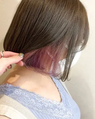 ショート 藤沢/ダブルカラー/ 艶カラー/五十嵐颯のヘアスタイル