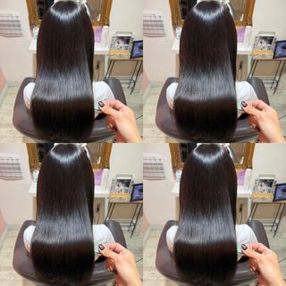 ロング カラー ✨韓国風レイヤー✖️ 美髪矯正✨ユウヤのヘアスタイル