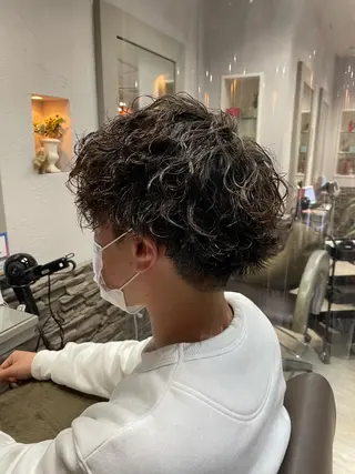 ショート パーマ メンズ ✨️レディース✨️ EX/遠藤歩未のヘアスタイル