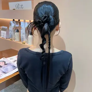 ロング ヘアアレンジ ✨カチモリ✨レイヤー 韓国ヘア🇰🇷ゆいのヘアスタイル