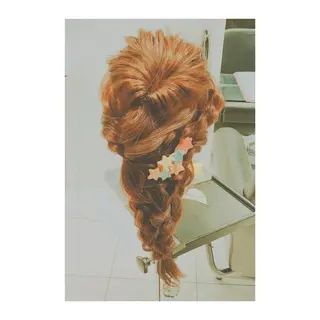 ロング カラー パーマ ヘアアレンジ キッズ 林 彩花のマツエク・マツパデザイン
