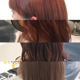 ミディアム カラー キッズ ネイル マツエク・マツパ 🦋縮毛/韓国レイヤ ー/透明感カラー🦋のヘアスタイル