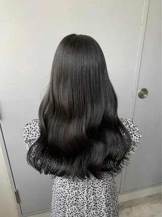 セミロング カラー パーマ ヘアアレンジ メンズ キッズ ネイル マツエク・マツパ アイブロウ 韓国系🇰🇷🩶 艶暗髪/MEIのヘアスタイル