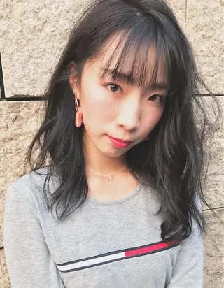 セミロング カラー パーマ 上條 航平のヘアスタイル