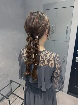 ロング ヘアアレンジ 野林 夏帆のヘアスタイル