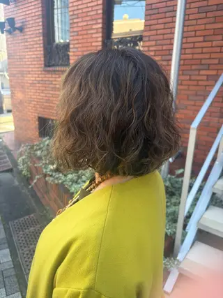 ミディアム パーマ 江口 花のヘアスタイル