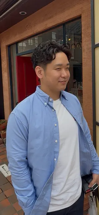 パーマ メンズ 梶田 侑吾のヘアスタイル