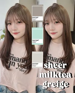 ロング カラー 🤎韓国ヘア ベージュ まゆか🤎のヘアスタイル
