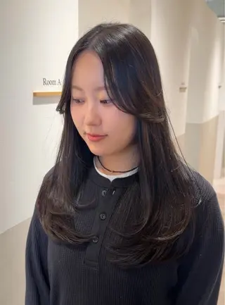 セミロング カラー SALOWIN名古屋 本山店NAOのヘアスタイル