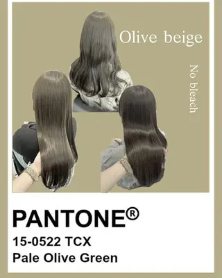 セミロング カラー ParveMix/ オリーブ系/いちかのヘアスタイル